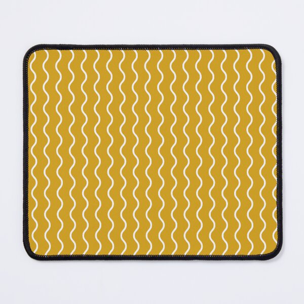 Item preview, Mustard And White Waves Pattern designed and sold by pattern-archive.