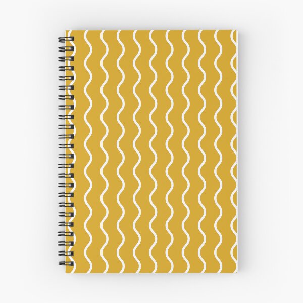 Item preview, Mustard And White Waves Pattern designed and sold by pattern-archive.