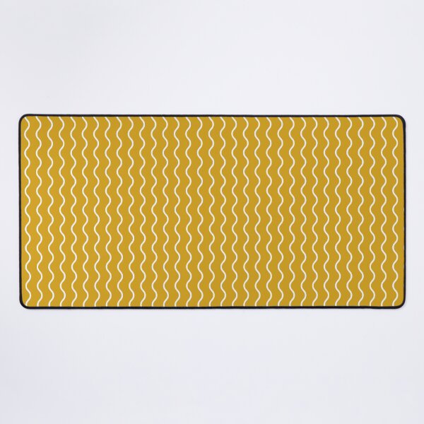 Item preview, Mustard And White Waves Pattern designed and sold by pattern-archive.