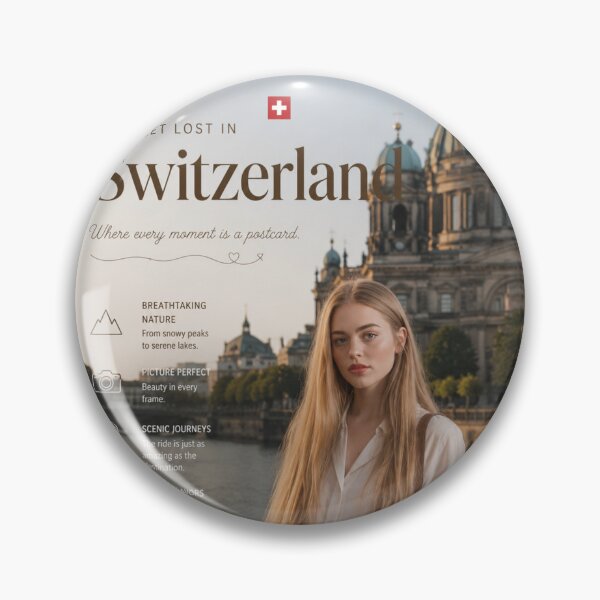 Item preview, Let’s Get Lost in Switzerland Travel Poster | Elegant Swiss City & Luxury European Aesthetic Art designed and sold by Inkora-Art.