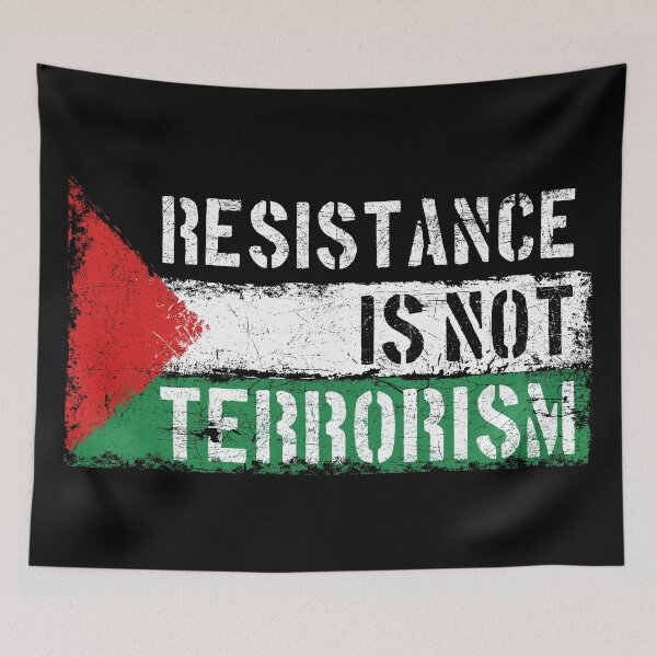 Item preview, RESISTENCE ISN'T TERRORISM FLAG designed and sold by qalback.