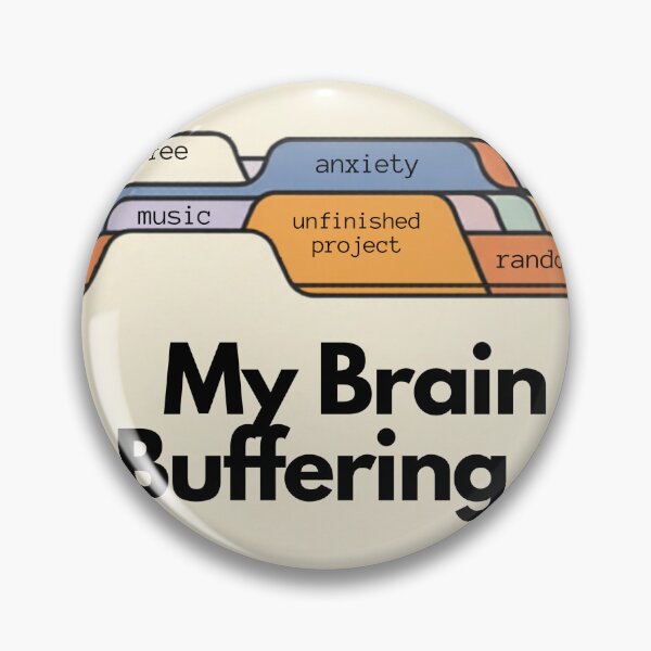 Item preview, My Brain Buffering - Funny Overthinking Design designed and sold by Zuday.
