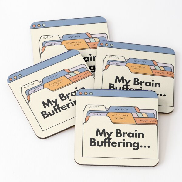 Item preview, My Brain Buffering - Funny Overthinking Design designed and sold by Zuday.