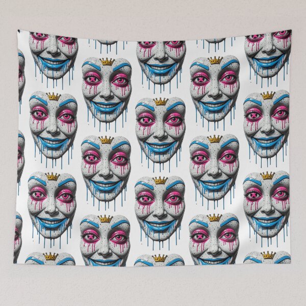 Item preview, Dripping Paint Graffiti Mask | Pop Art Quin designed and sold by Resolution Retro.