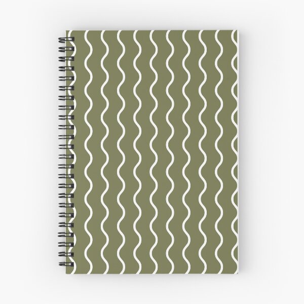 Item preview, Olive And White Waves Pattern designed and sold by pattern-archive.