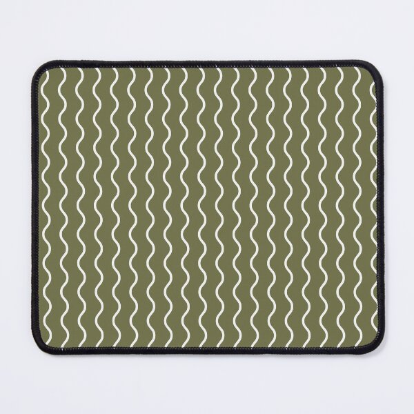 Item preview, Olive And White Waves Pattern designed and sold by pattern-archive.