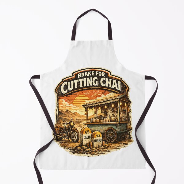 Item preview, Brake For Cutting Chai Retro Biker T-Shirt | Vintage India Motorcycle Road Trip Design designed and sold by Globalcitytees.