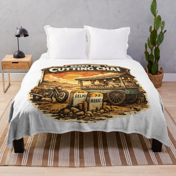 Item preview, Brake For Cutting Chai Retro Biker T-Shirt | Vintage India Motorcycle Road Trip Design designed and sold by Globalcitytees.