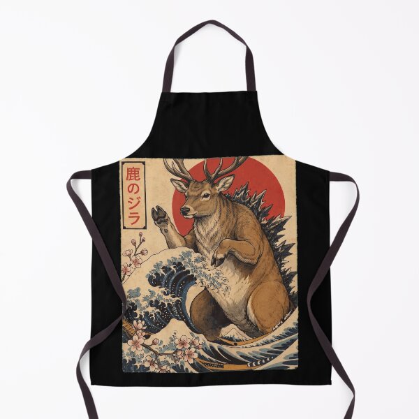 Item preview, Deerzilla Japanese Wave Art Animal Deer Lover designed and sold by TerryConnells.