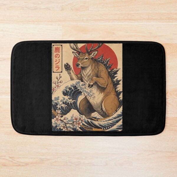 Item preview, Deerzilla Japanese Wave Art Animal Deer Lover designed and sold by TerryConnells.