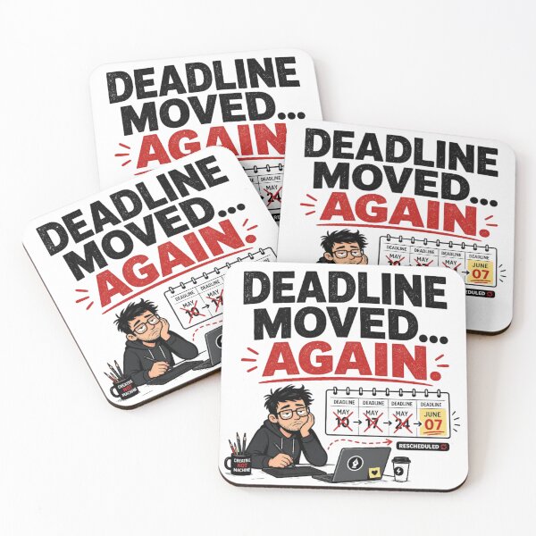 Item preview, Deadline Moved Again Funny Design designed and sold by CoolTShirtDesign.