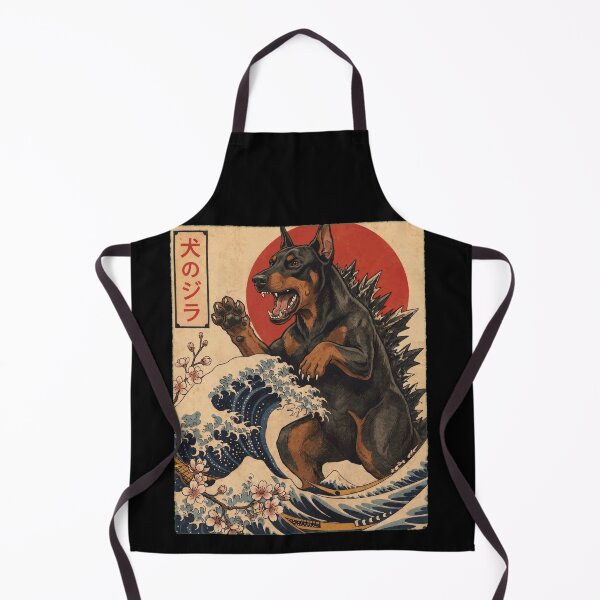 Item preview, Doberman Pinscher Dogzilla Japanese Wave Art Dog Owner designed and sold by TerryConnells.