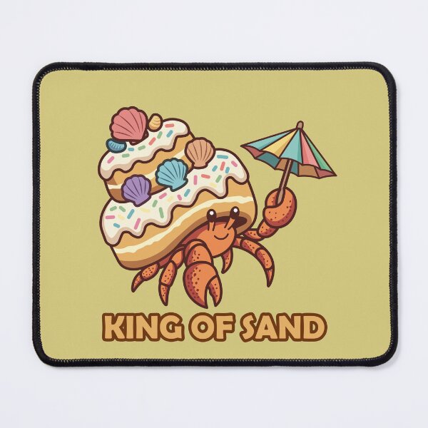 Item preview, cute hermit crab with seashell cupcake house and umbrella designed and sold by Mochii-studio.
