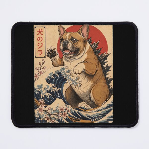 Item preview, French Bulldog Dogzilla Japanese Wave Art Dog Owner designed and sold by TerryConnells.