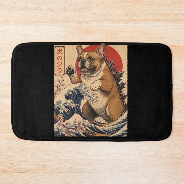Item preview, French Bulldog Dogzilla Japanese Wave Art Dog Owner designed and sold by TerryConnells.
