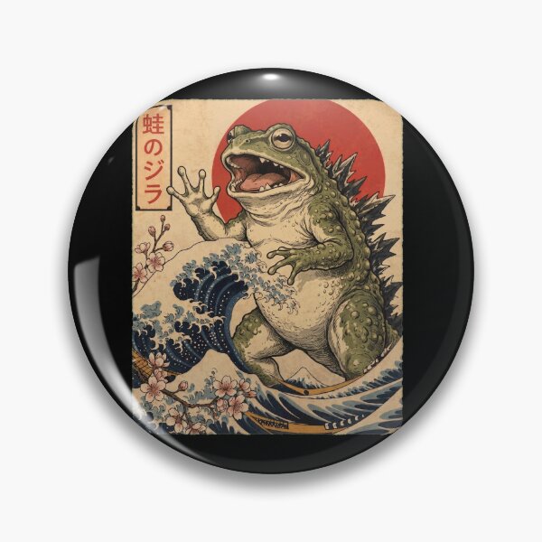 Artikelvorschau, Frogzilla – Japanische Wellenkunst – Tierliebhaber entworfen und verkauft von TerryConnells.