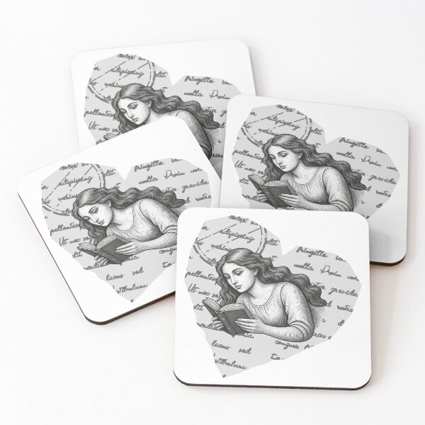 Item preview, Reading Girl designed and sold by Bookish Blossom.