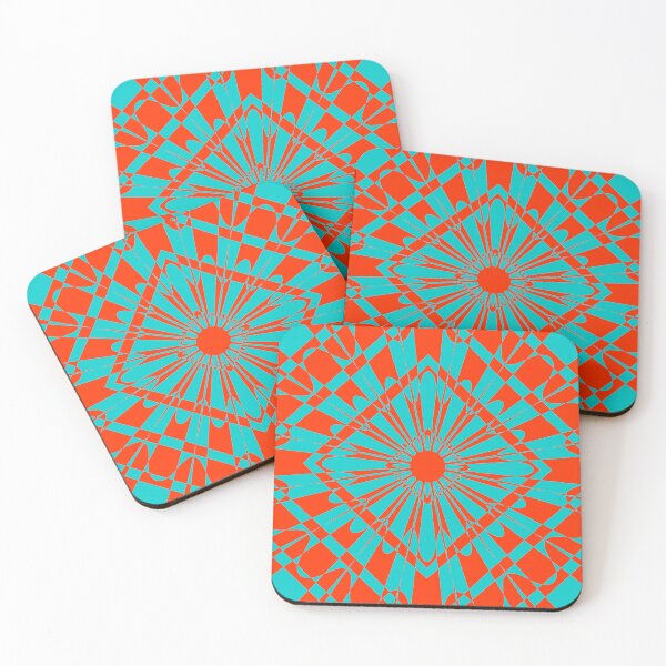 Item preview, Optical Geometry - Ellipse/Line/Logistic/Secant (flame/teal) designed and sold by Optical Geometry by veganjackson.
