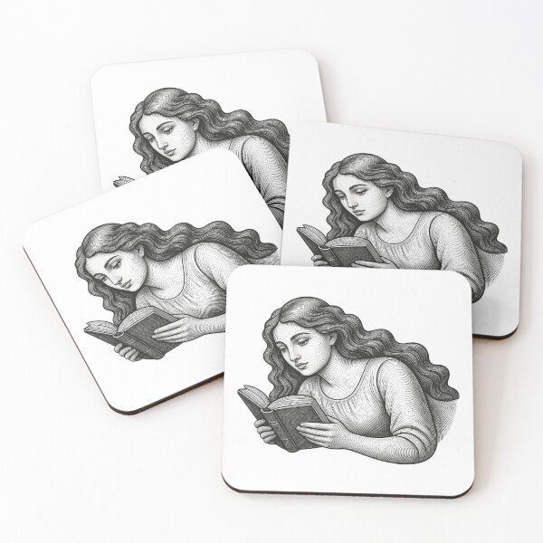 Item preview, Reading Girl 2 designed and sold by Bookish Blossom.