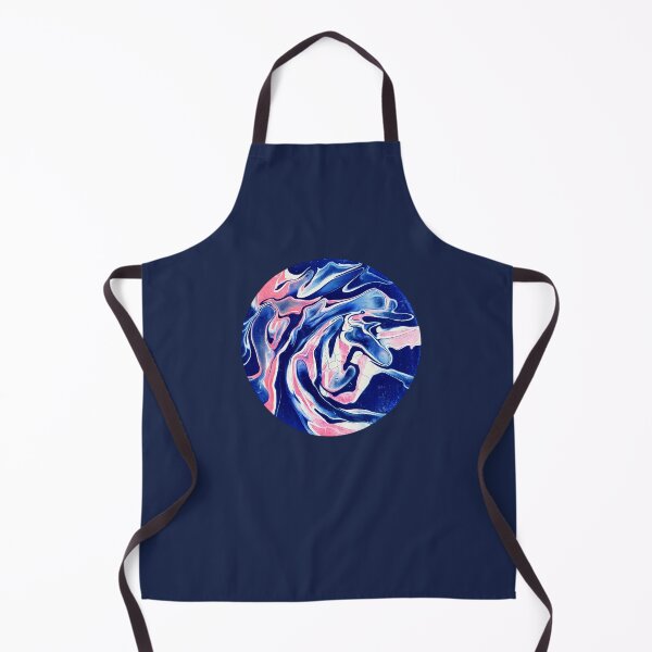 Item preview, Storm at the Coral Sea | Abstract Ocean Eye Art | Blue Pink Fluid Acrylic Painting designed and sold by TheSlowShore.