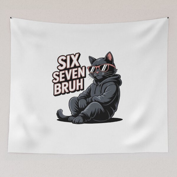 Item preview, Six Seven Bruh Cool Cat Hoodie Shirt designed and sold by StranHabesre51.