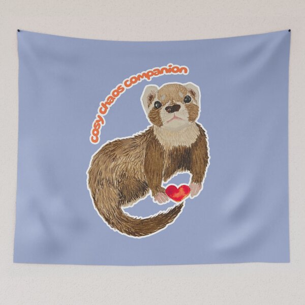 Item preview, Cosy Chaos Companion Bramble the Ferret designed and sold by Blackberries & Moss.