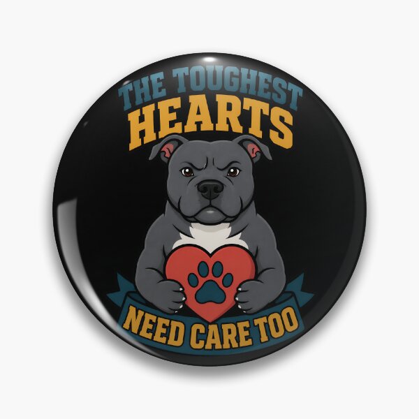 Item preview, The Toughest Hearts Need Care Too Staffy Design designed and sold by TeeTimeTreasure.