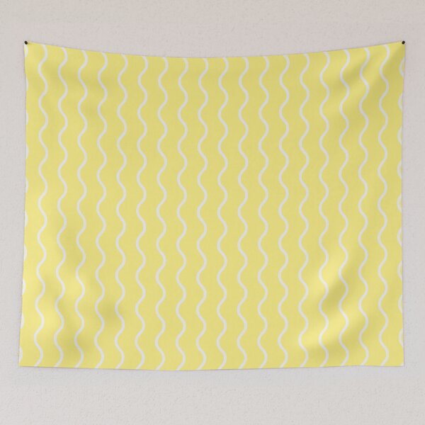 Item preview, Yellow And White Waves Pattern designed and sold by pattern-archive.