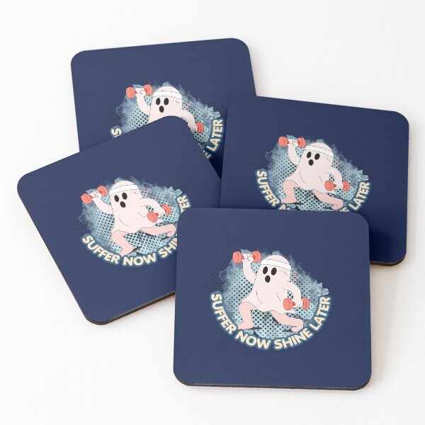 Item preview, Suffer Now Shine Later-Funny Ghost Fitness Motivation Design designed and sold by Palette _Vibes.