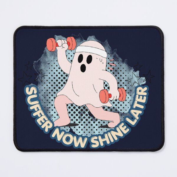 Item preview, Suffer Now Shine Later-Funny Ghost Fitness Motivation Design designed and sold by Palette-Vibes.