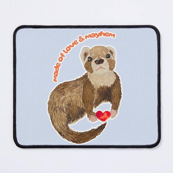Item preview, Made of Love and Mayhem Bramble the Ferret designed and sold by Blackberries & Moss.