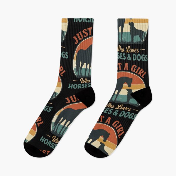 Item preview, Just A Girl Who Loves Horses And Dogs, Retro Horse Dog Lovers designed and sold by GPODdesign.