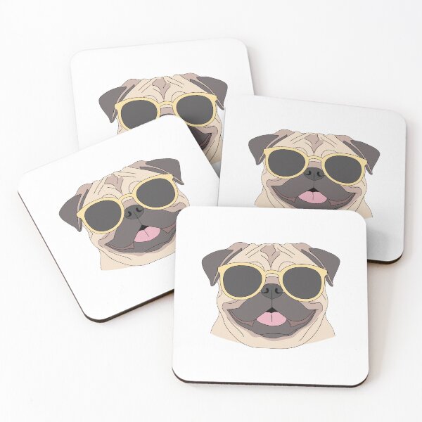 Item preview, Cool Pug With Sunglasses Smile designed and sold by IN Tales.