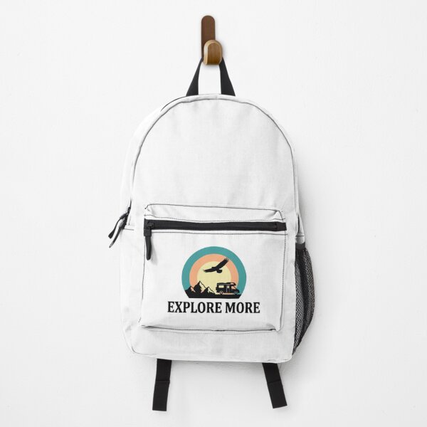 Item preview, Explore More - Eagle & Mountain Van Life Retro Sunset Circle Banner designed and sold by Arc2020.