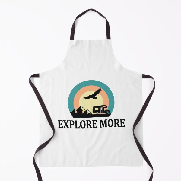 Item preview, Explore More - Eagle & Mountain Van Life Retro Sunset Circle Banner designed and sold by Arc2020.