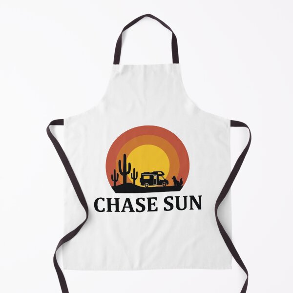 Item preview, Chase Sun - Fox & Desert Van Life Retro Sunset Circle Banner designed and sold by ArcApparel2020.