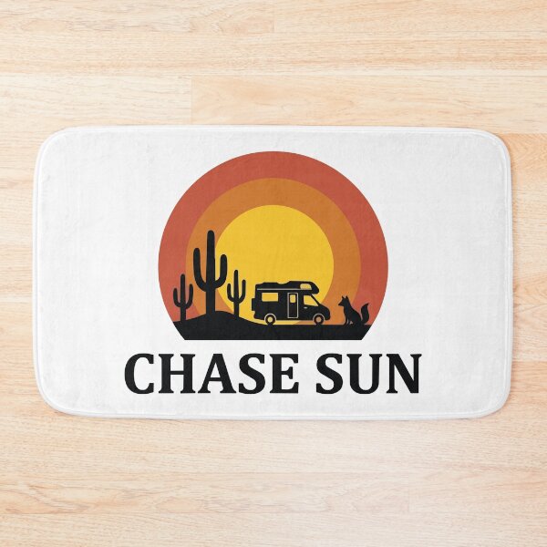 Item preview, Chase Sun - Fox & Desert Van Life Retro Sunset Circle Banner designed and sold by ArcApparel2020.