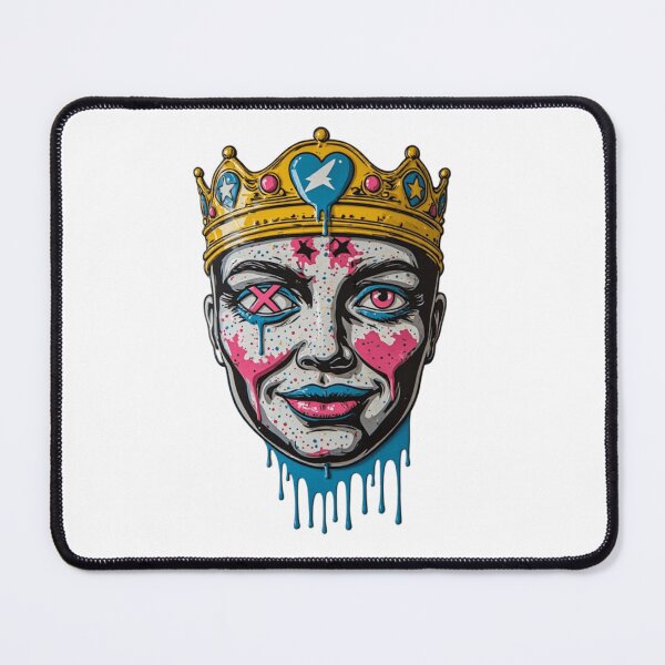 Item preview, Street Art Face Paint King | Festival Graffiti Portrait designed and sold by Resolution Retro.