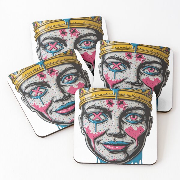 Item preview, Street Art Face Paint King | Festival Graffiti Portrait designed and sold by Resolution Retro.