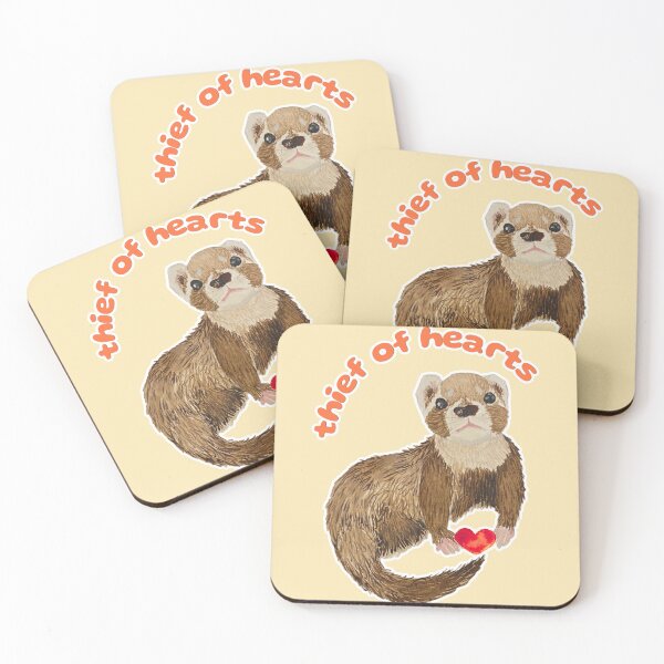 Item preview, Thief of Hearts Bramble the Ferret designed and sold by Blackberries & Moss.