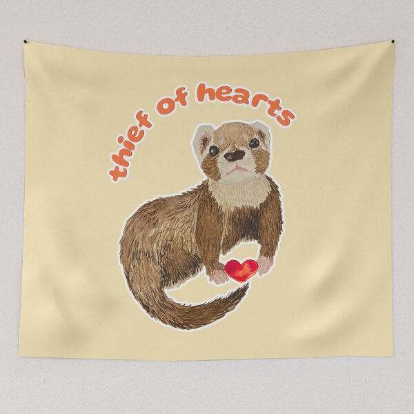 Item preview, Thief of Hearts Bramble the Ferret designed and sold by Blackberries & Moss.