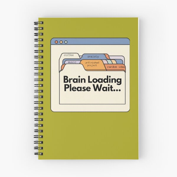 Item preview, Brain Loading Please Wait – Funny Overthinking Design designed and sold by Zuday.