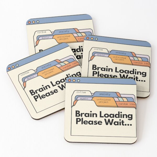 Item preview, Brain Loading Please Wait – Funny Overthinking Design designed and sold by Zuday.