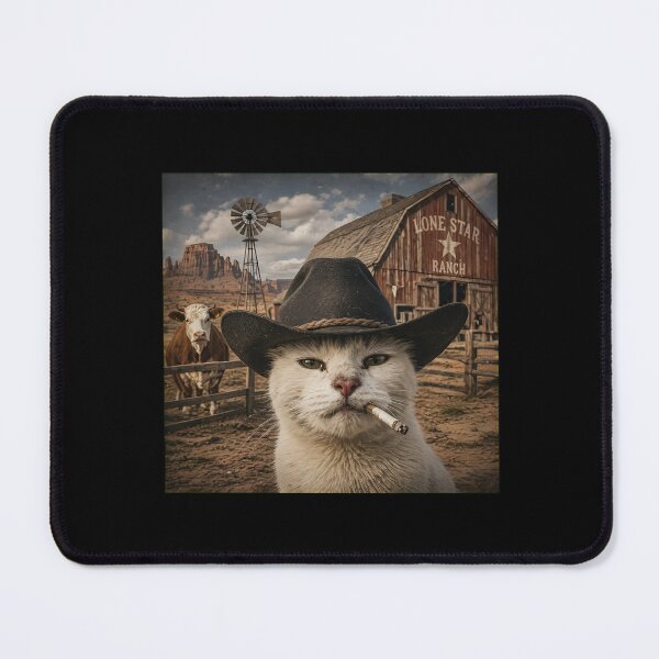 Item preview, Smoking Cowboy Cat Western Ranch Vintage T-Shirt designed and sold by StranHabesre51.