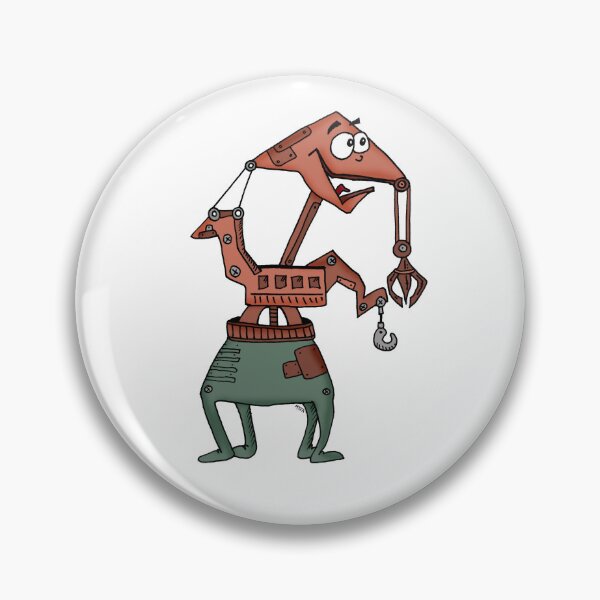 Item preview, Crane Expectations – Funny Cute Surreal Mechanical Character Art designed and sold by MyxaART.
