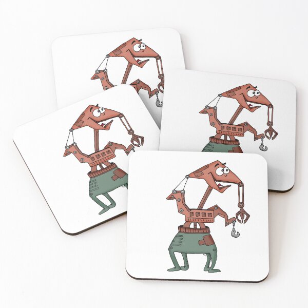 Item preview, Crane Expectations – Funny Cute Surreal Mechanical Character Art designed and sold by MyxaART.