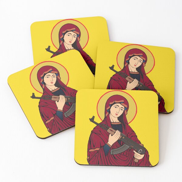 Item preview, Virgin Mary with AK 47 | Orthodox Christian God's Mom with Guns designed and sold by Based History.