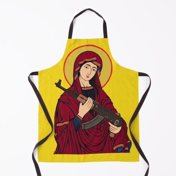Item preview, Virgin Mary with AK 47 | Orthodox Christian God's Mom with Guns designed and sold by Based History.