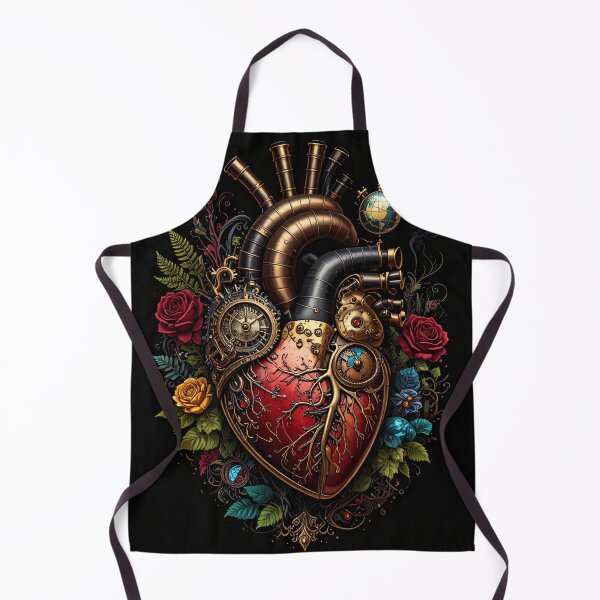 Item preview, Steampunk Mechanical Anatomical Heart Roses Art designed and sold by Kavin786.