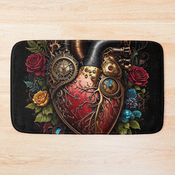 Item preview, Steampunk Mechanical Anatomical Heart Roses Art designed and sold by Kavin786.